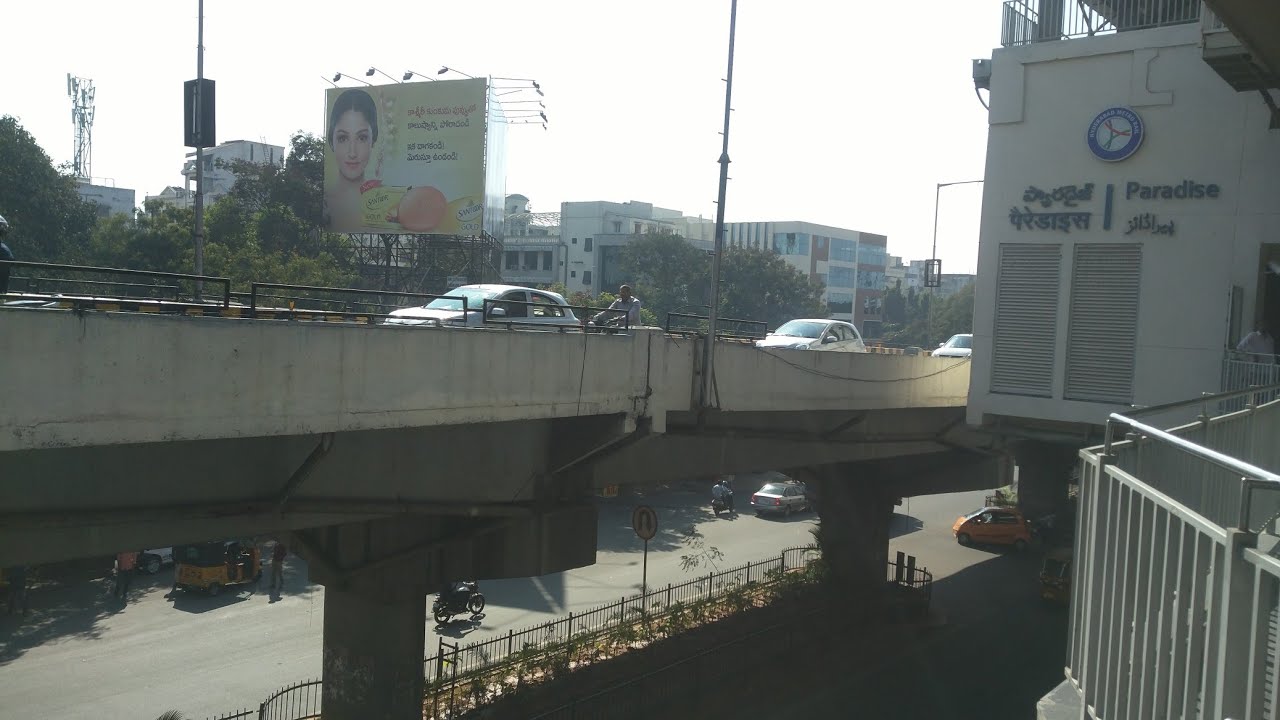 Paradise metro station Beautiful view Hyderabad Metro Rail