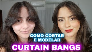 CURTAIN BANGS COMO CORTAR COM CAIMENTO PERFEITO / A FRANJA  DAS BLOGUEIRAS