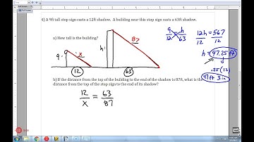 Geometry 7.3 Indirect Measurement Using Similar Triangles