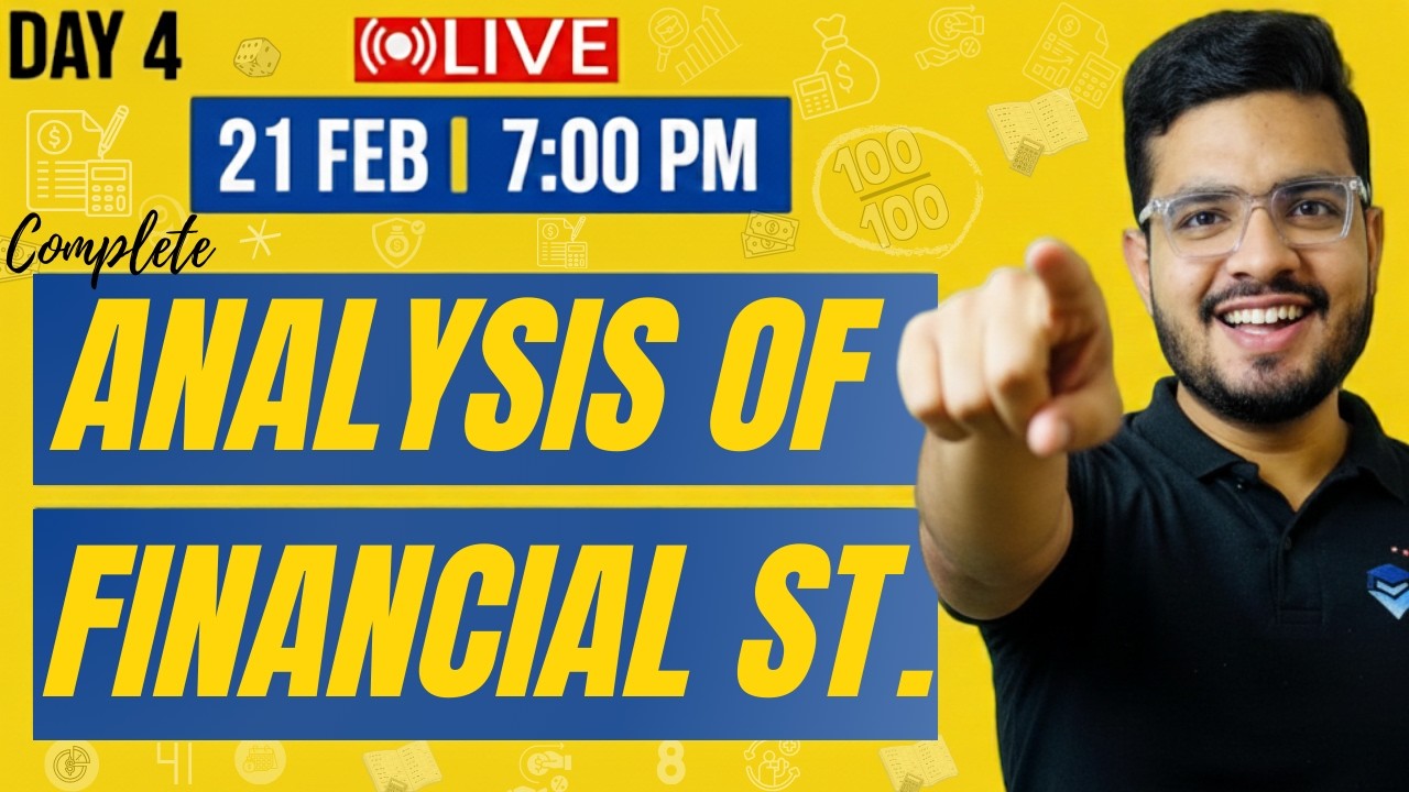 FULL ANALYSIS OF FINANCIAL STATEMENTS BOOK-3 ONE SHOT LIVE MARATHON