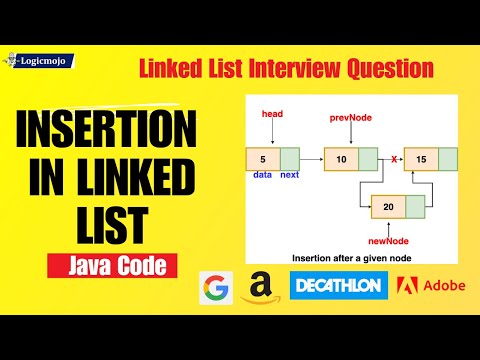 Linked List Insertion Between Nodes | Linked List interview Question | Java Code | Logicmojo DSA 🔗📘
