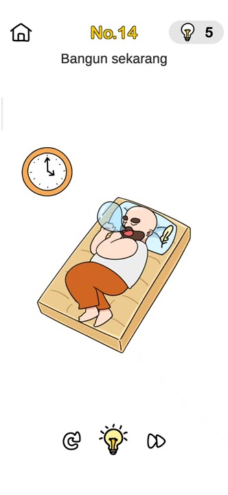Brain Out Tantangan Memutar Otak Level No. 14 bangun sekarang
