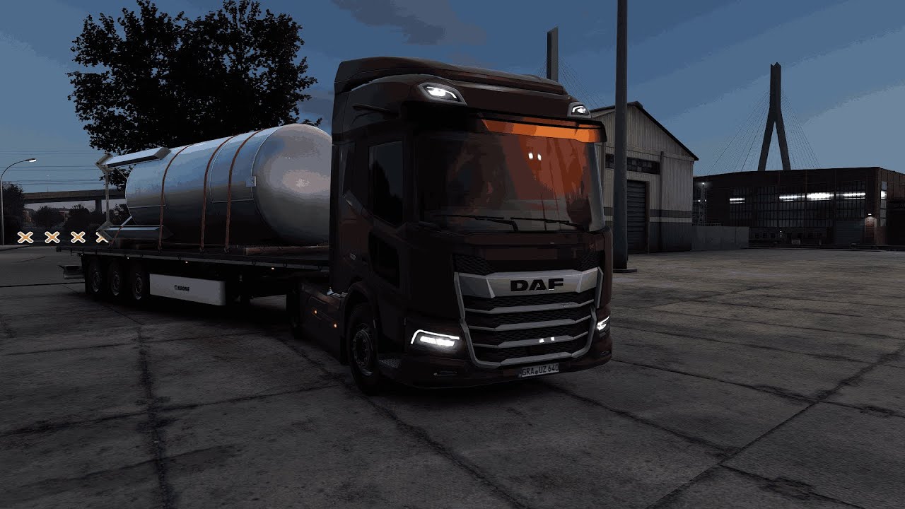 Cinematic | Realistic Night Haul in ETS2 | DAF XG Heavy Cargo Drive