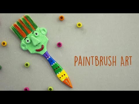 DIY Paint Brush Art, Upcycle Paintbrush