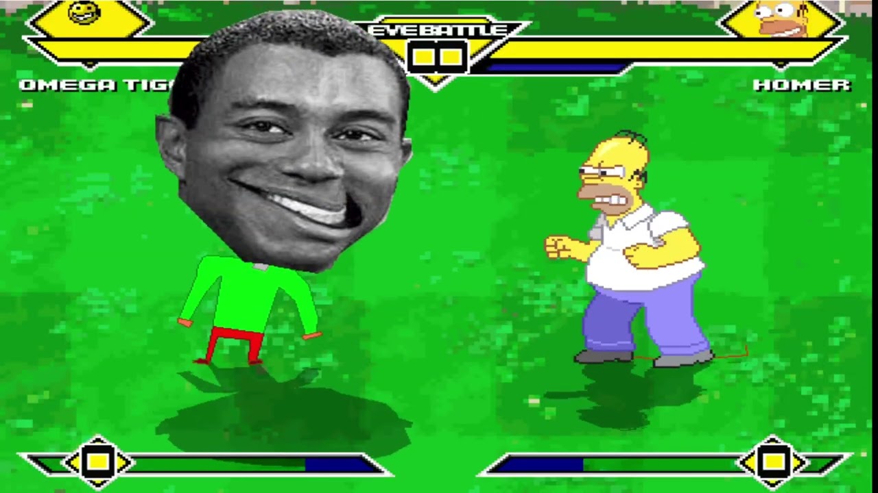 MUGEN (RhylanIsDone Edition) #233: Omega Tiger Woods vs Homer Simpson
