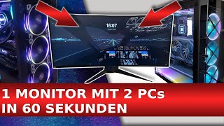 1 MONITOR 2 PC  🆗 Laptop und Pc an einem Monitor, einfach umschalten! Anleitung (Deutsch)