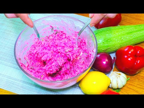 БОЖЕ КАК ВКУСНО! Готовлю Самый вкусный салат из свеклы за 5 минут! Знаменитый, очень вкусный салат!