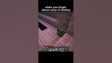 when you forget curse of binding exists #minecraft #shorts