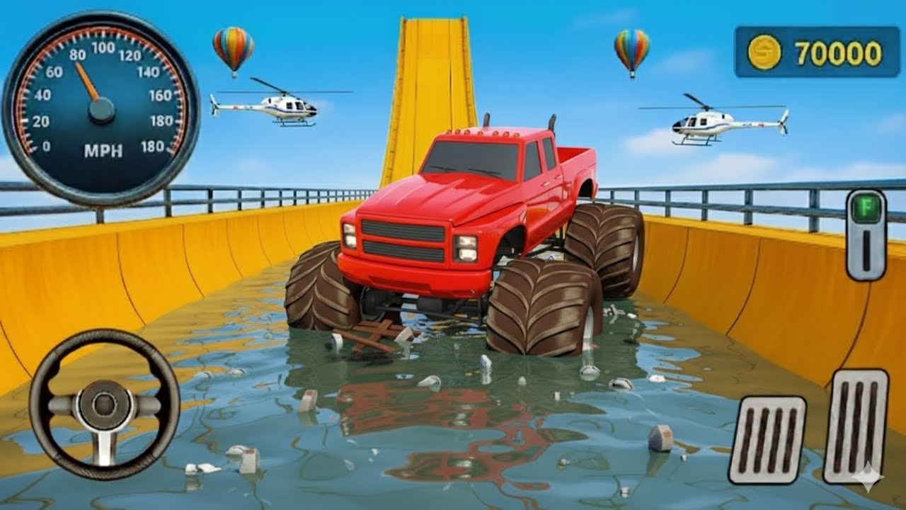  Port 09 🔥Car Games: monster Truck Stand 🎮 racing game 🎯🎮