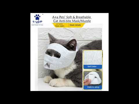 Stop Getting Scratched! A+a Pets Soft Cat Muzzle Mask
