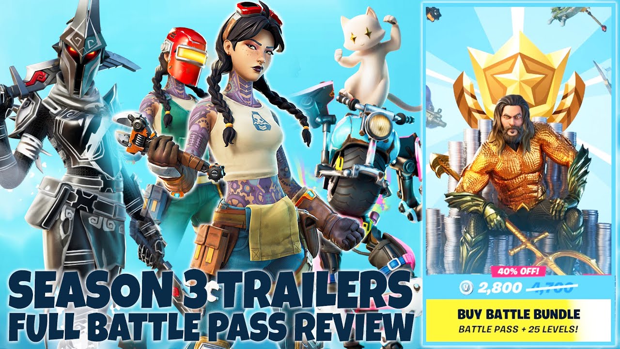 Fortnite Season 3 Trailer, Battle Pass Bundle & All Tiers review - YouTube