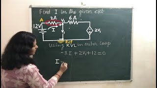 KVL in dependent source DC circuit