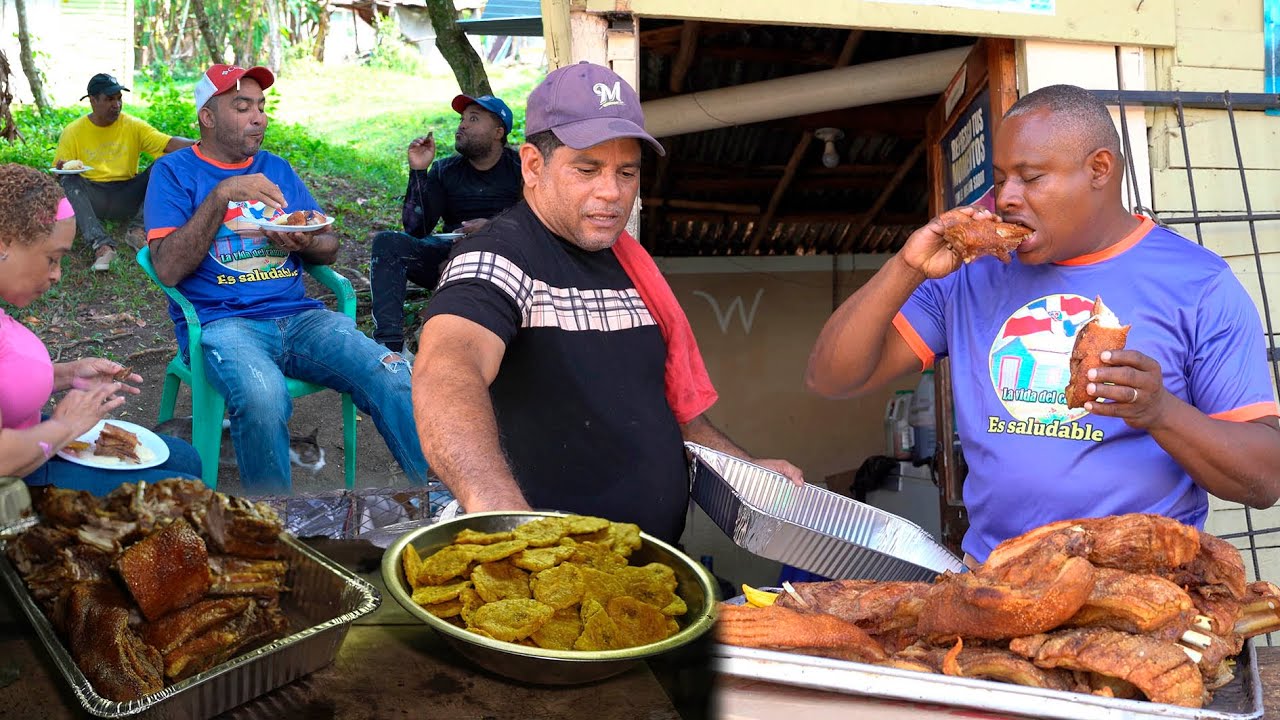 Comiendo Los Mejores Chicharrones Dominicana, El Rey del Salciao