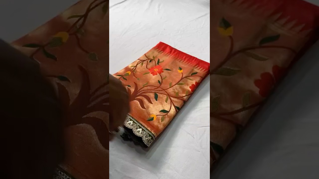 Sost Silk Paithani Scalloped Border Lace Saree