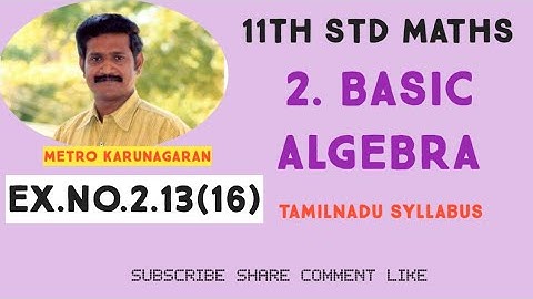 11th Std Maths Ex.2.13(16) If a, b are the real roots of Eqn x²-kx+c=0 then the distance between