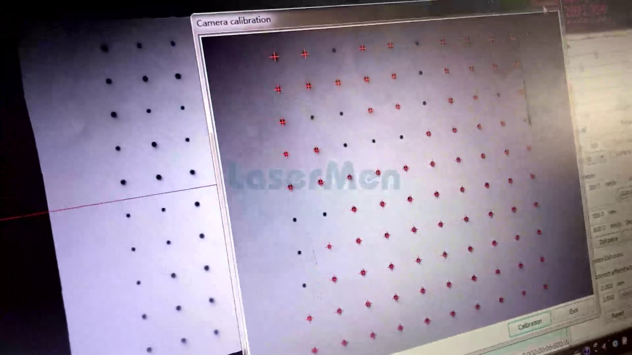 LaserMen CCD camera calibration
