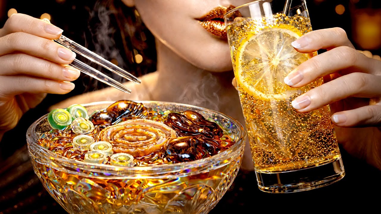 Makin BROWN Ramen Bowl + LEMON Juice Delicious.. with GLASS Ingredients 🍜✨ (Satisfying ASMR Cooking)