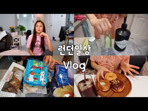 2일 <strong>연차</strong>,진토닉이 땡기는 날,불타는 고추비빔면,티라미수,크리스피크림 도너츠 달달구리 디저트 먹부림