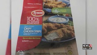 Tyson recalling frozen chicken strips due to possible foreign matter contamination