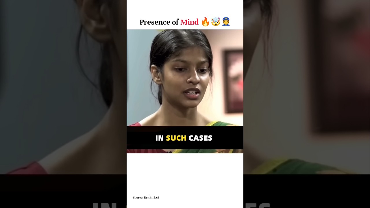 Presence of Mind 🔥😯🦾 Topper Upsc Interview 🥶👮 #upsc #viral #ias