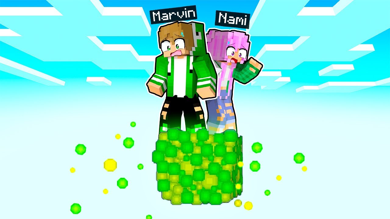 Marvin Minecraft ¡Minecraft PERO en 1 BLOQUE de EXPERIENCIA! 😱💚 Marvin minecraft pero ...