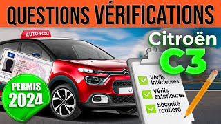 Questions Vérifications - Citroën C3 [Permis 2024]