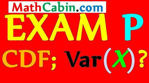 🏆SOA Exam P Variance from CDF problem #2 ! ! ! ! !