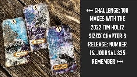 CHALLENGE: 100 MAKES WITH THE 2022 TIM HOLTZ SIZZIX CHAPTER 3 RELEASE: NUMBER 16: 835 REMEMBER