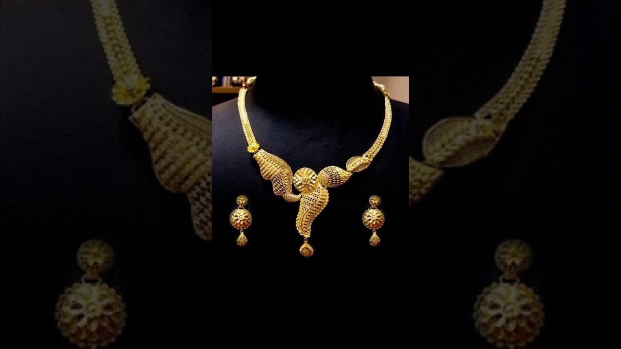 Latest gold necklace desing. #shorts 