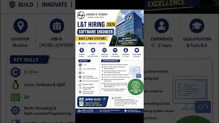 Hiring Alert #job #freshersjobs #latestjobs #jobupdates #lifeisbutadream #offcampus #education