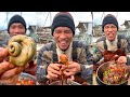 Fishermen eating seafood dinners are too delicious 666 help you stir-fry seafood to broadcast live37