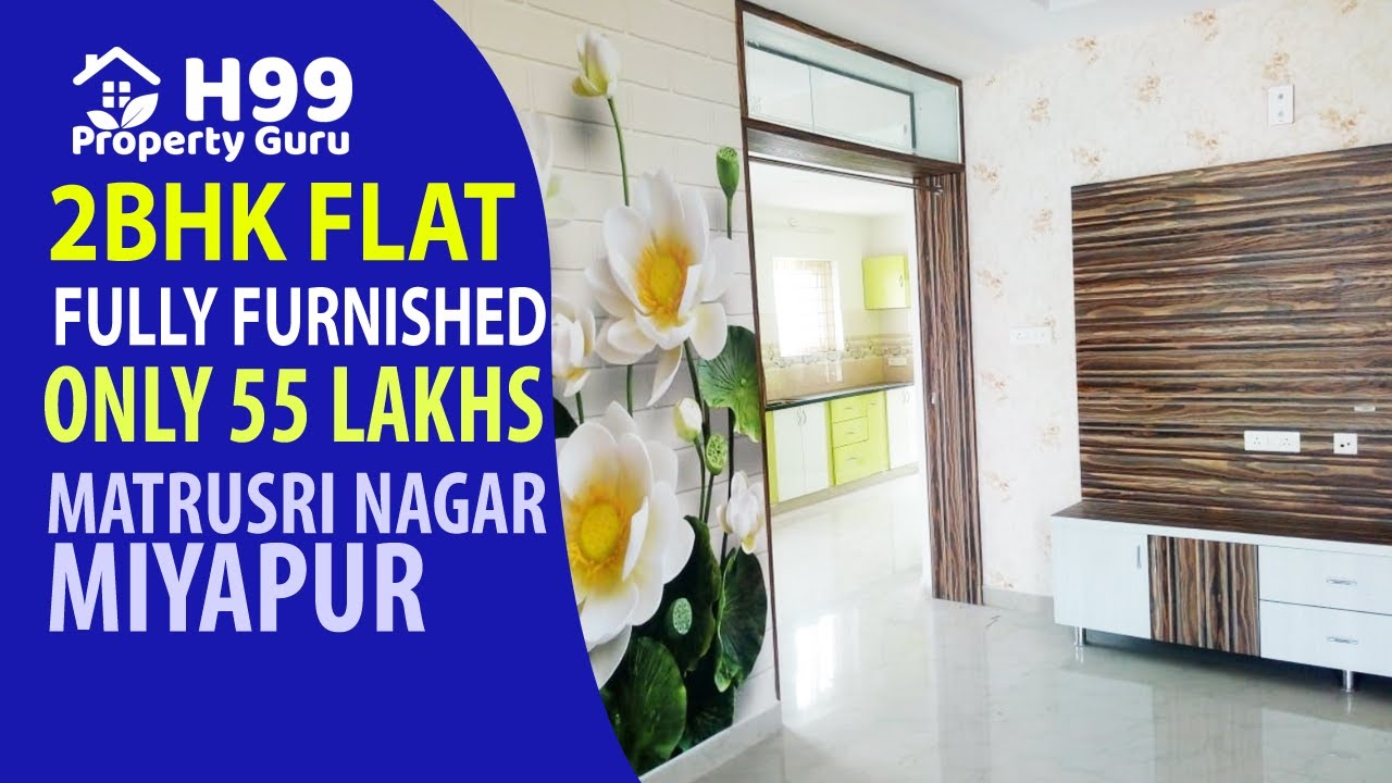 Fully Furnished 2BHK Flat for sale Matrusri Nagar Miyapur Hyderabad