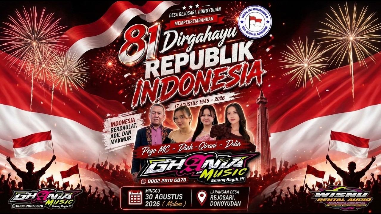 🔴#liveB1 - GHANIA MUSIC | HUT RI KE 81 | WARGA REJOSARI DONOYUDAN -30/08/25 | PERMATA HD | WISNU PRO