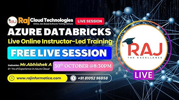 Azure Databricks with Spark Free Live Demo Session by Abhishek A at Raj Cloud technologies