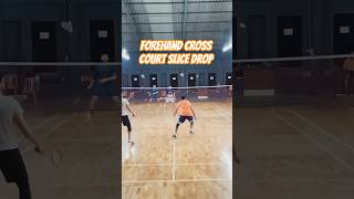 Deceptive Forehand Slice Drop 🏸🔥 #deception  #badminton #badmintondoubles