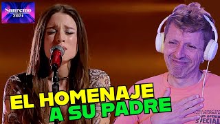 Video thumbnail of "ANGELINA MANGO al borde del llanto con LA RONDINE, el homenaje a su padre en SANREMO | REACTION"