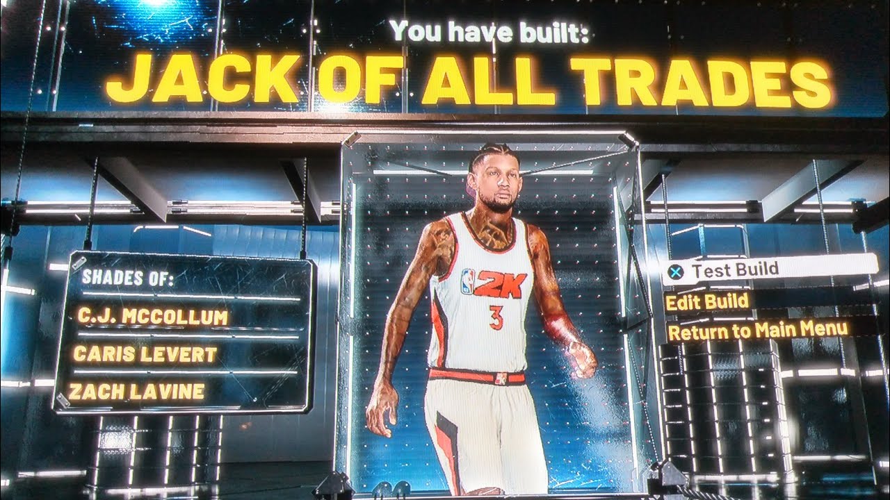NBA 2K22 CJ Mccollum Jack Of All Trades Exact Build Demi God Triple