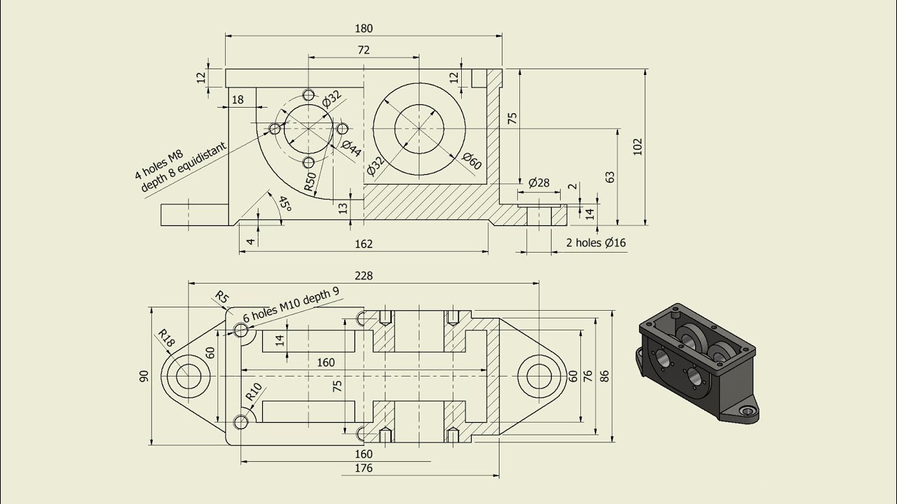 Invent Casing Tutorial Inventor - 093 LOWER CASING (Part-054) - YouTube