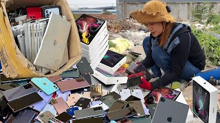 Great day! Found​ a lots of ipad & phone,Restoration Destroyed Phone Found in Garbage Dumps
