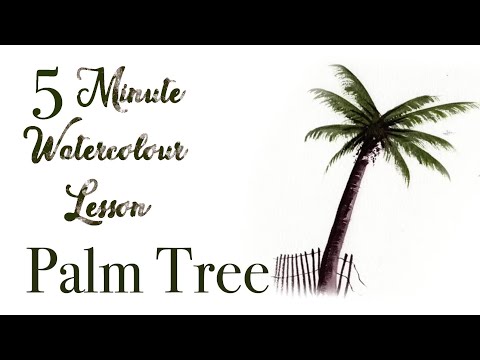 Genius tricks to paint in watercolours - Palm Trees