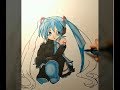 [Speed-Drawing] 1 partie 2 - Hatsune Miku