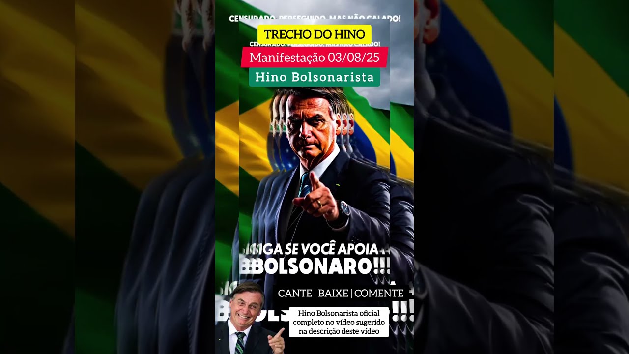 For A Bolsonaro Manifesta O 03 08 25 Hino Bolsonarista Oficial Ao Vivo 14 Horas