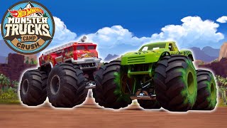 Monster Trucks Crush It at Mayhem Mountain! 😱💥 - Monster Truck Videos for Kids | Hot Wheels