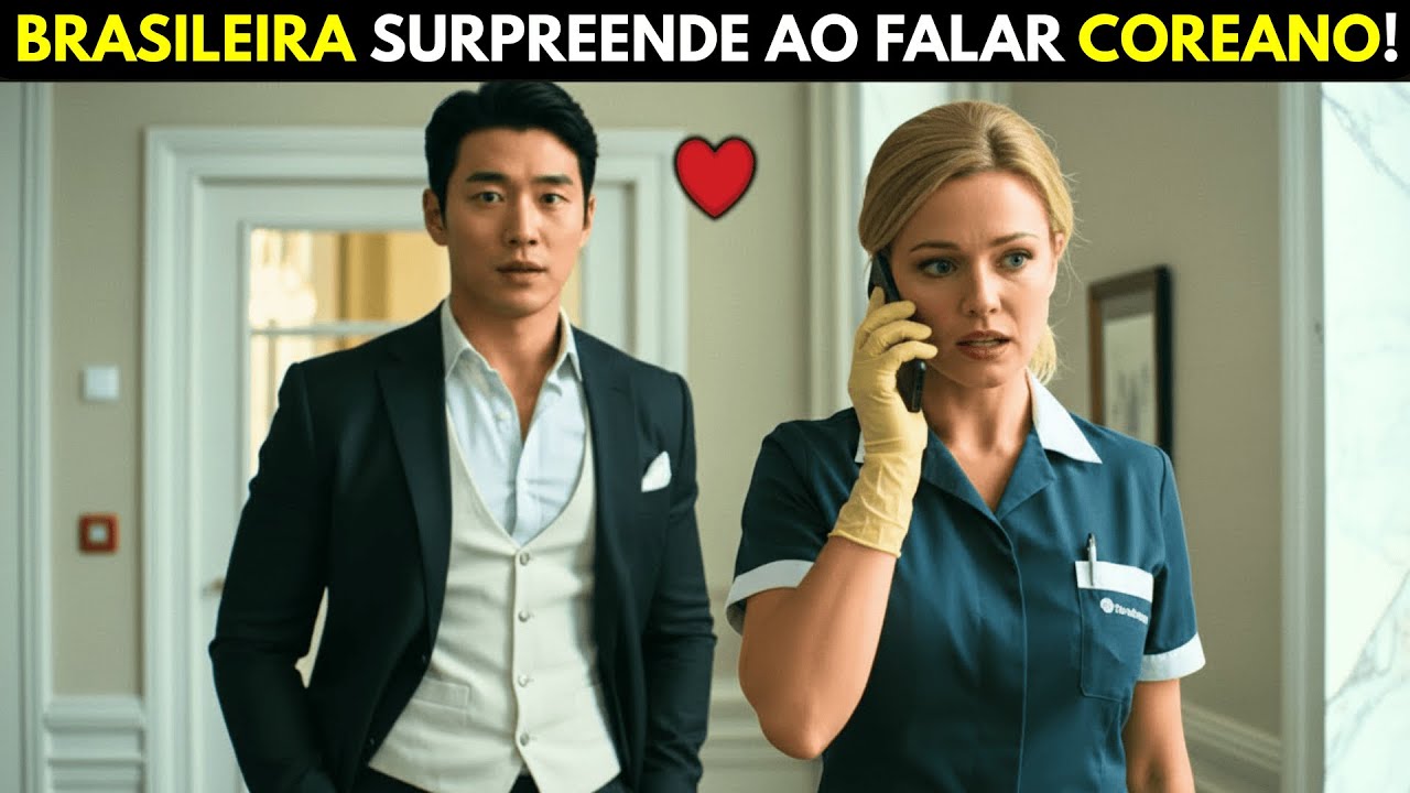 A Faxineira Brasileira Surpreende o Herdeiro Milionário ao Falar Coreano na Frente Dele!