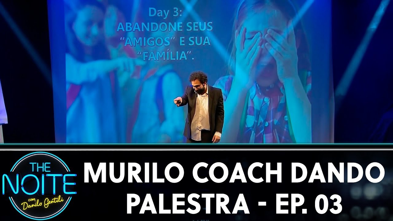 Murilo Coach dando palestra – Ep. 03 | The Noite (09/12/19)