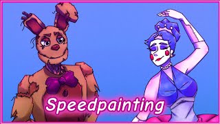 Fanart / Springllora | speedpainting | (Springtrap x Ballora)