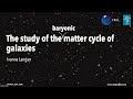 Studies of the matter cycle of galaxies