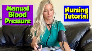 How to Take a Manual Blood Pressure (SelfPractice) | Nursing Skill Tutorial