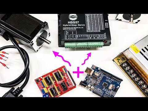 Schrittmotor mit Arduino steuern | Closed loop CNC Steuerung mit CNC Shield und Arduino | Estlcam