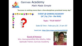 Play math  26th Feb 9am IST